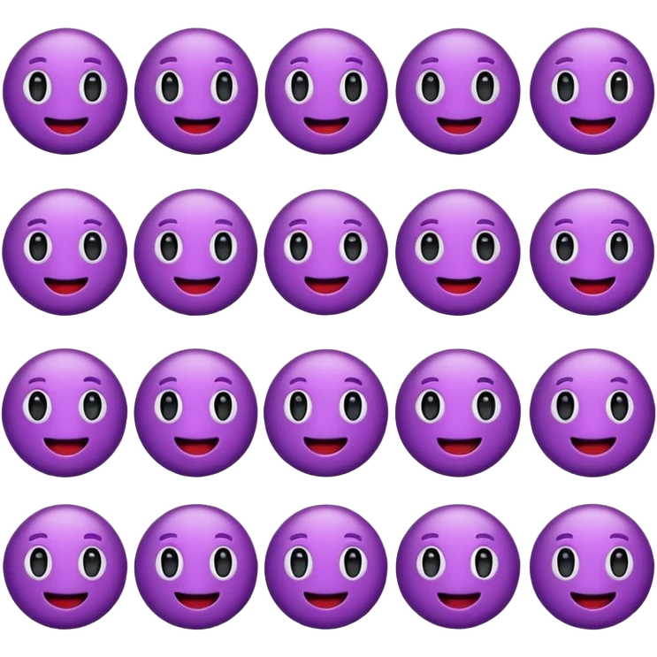 Crea emoticonos morados de cosas random  emoji