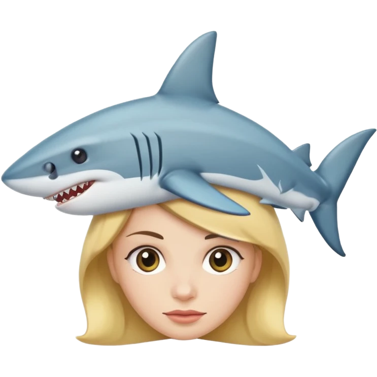 Cápa masnival a fején emoji