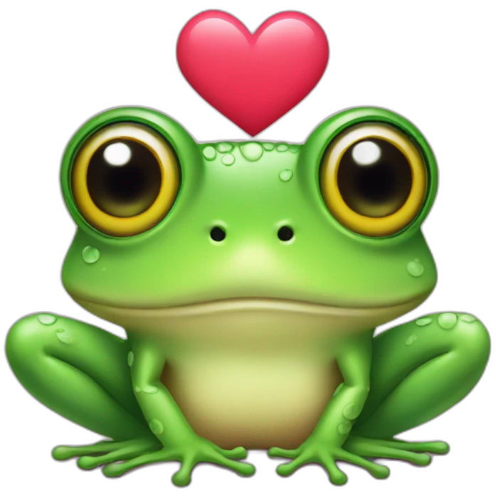 Frog-with-heart-in-eyes emoji