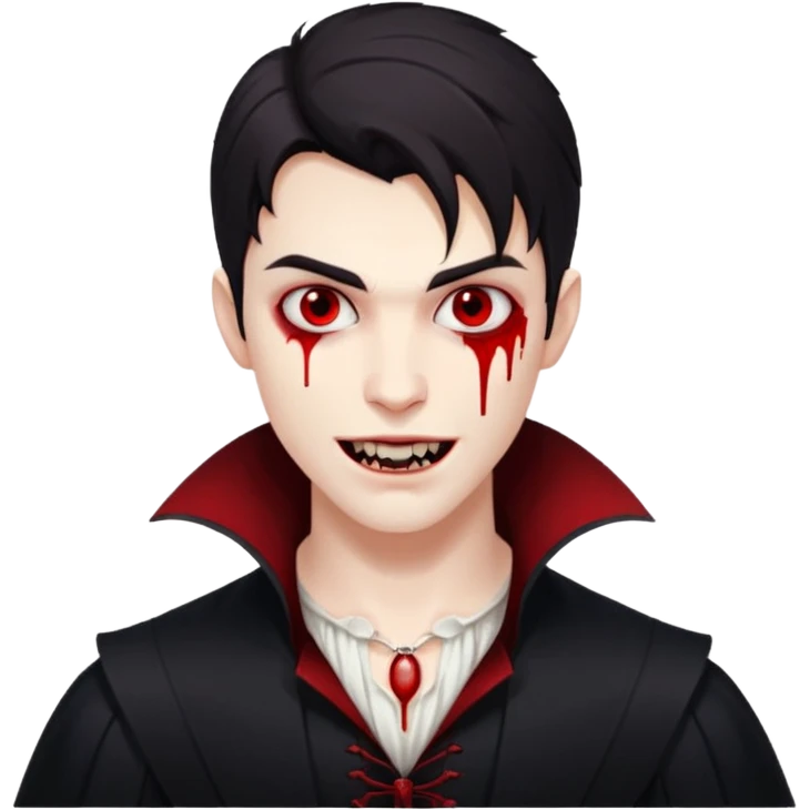 young handsome vampire emoji