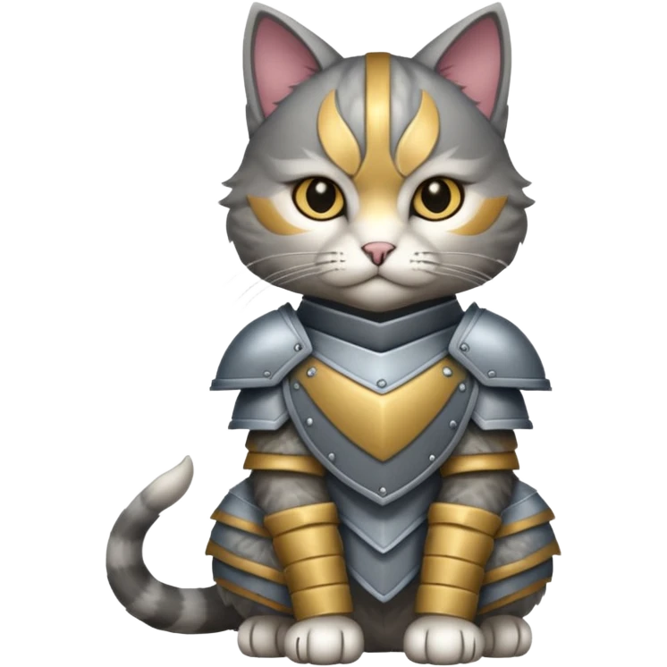 Armored kitty emoji
