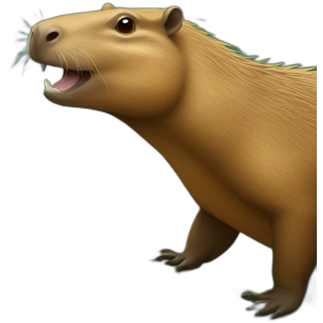 Capibara sur un crocodile emoji