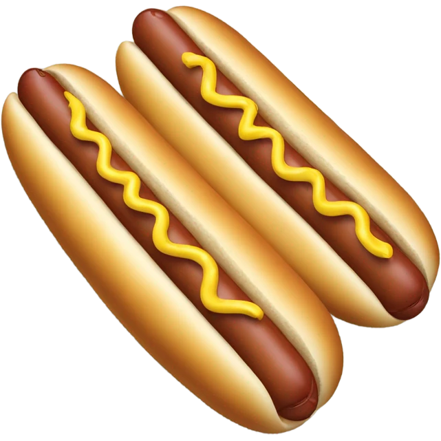 Two hotdogs in the same bun emoji