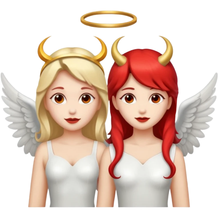 Angel and devil  emoji