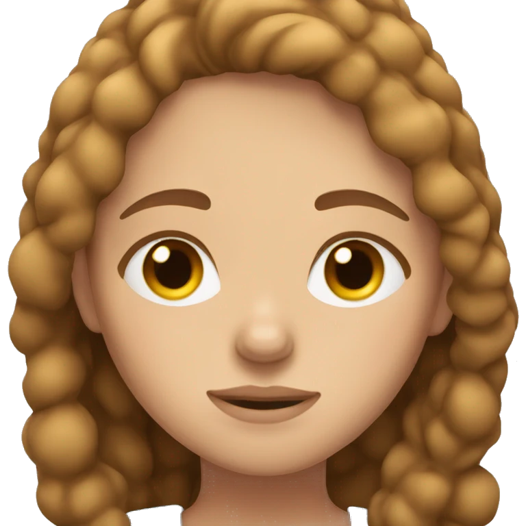 Light brown hair girl with freckles sleeping emoji