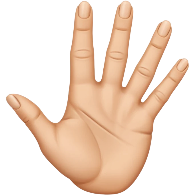 Help me generate and design a finger emoji. The requirements are as follows: the hand gesture is horizontal, with the index finger and middle finger joined together, and the remaining fingers are tucked in emoji