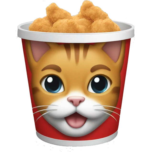 cat emoji + KFC bucket emoji