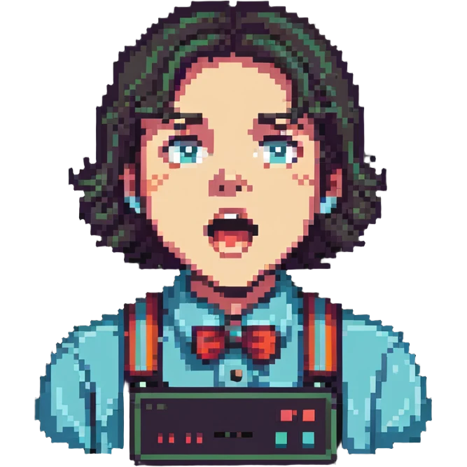 surprised streamer with retro vibes emoji