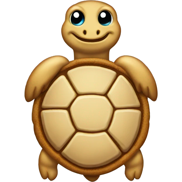 A cookie turtle that look like a turtle emoji
