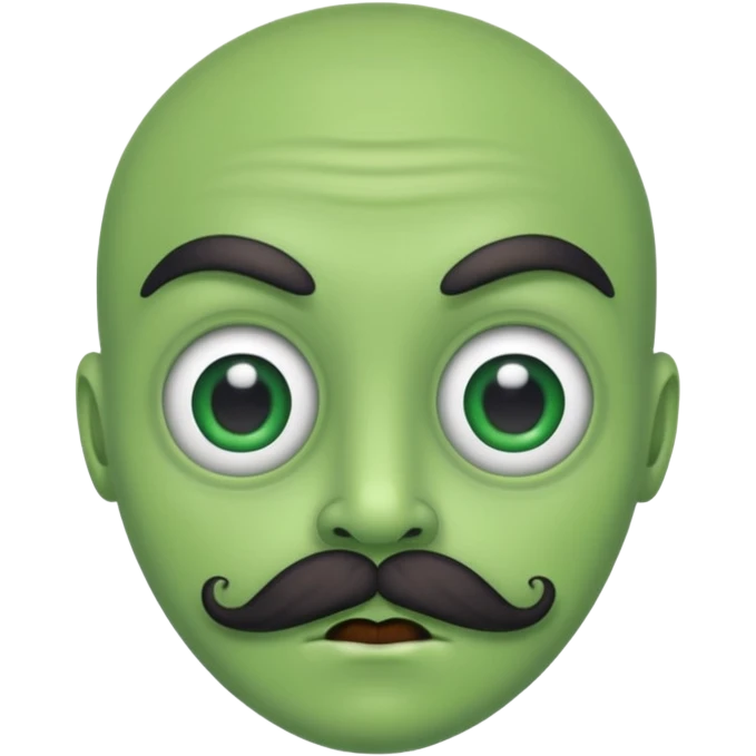 alien with mustache emoji