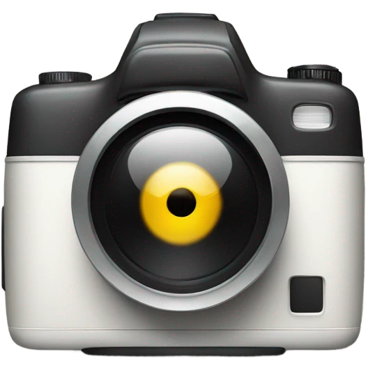 A camera pointing towards the pov and flashing emoji