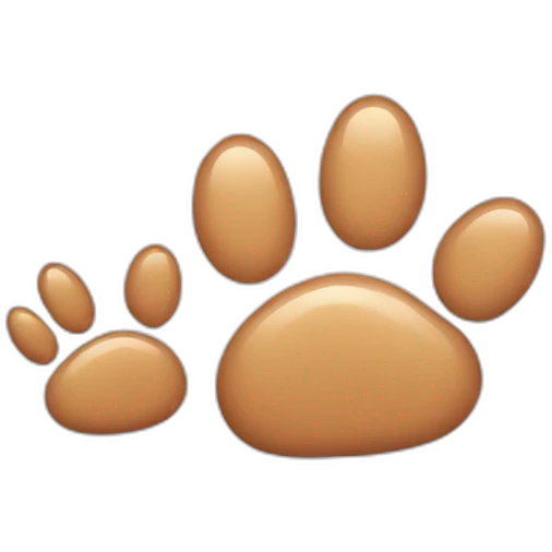 cat paw straight and long emoji