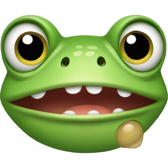 frog scared face emoji