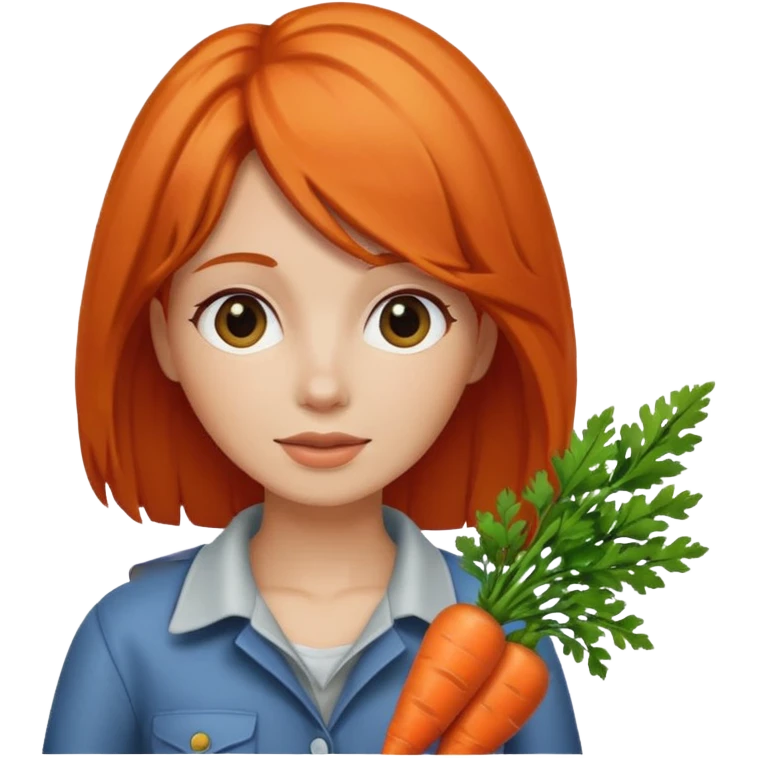 carrot haired woman emoji