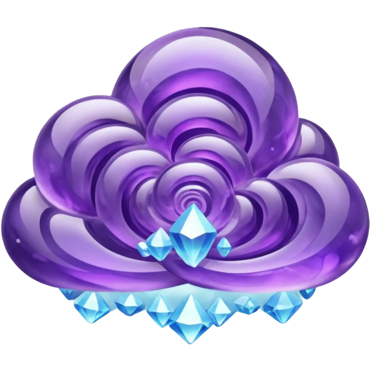 Purple amethyst cloud emoji