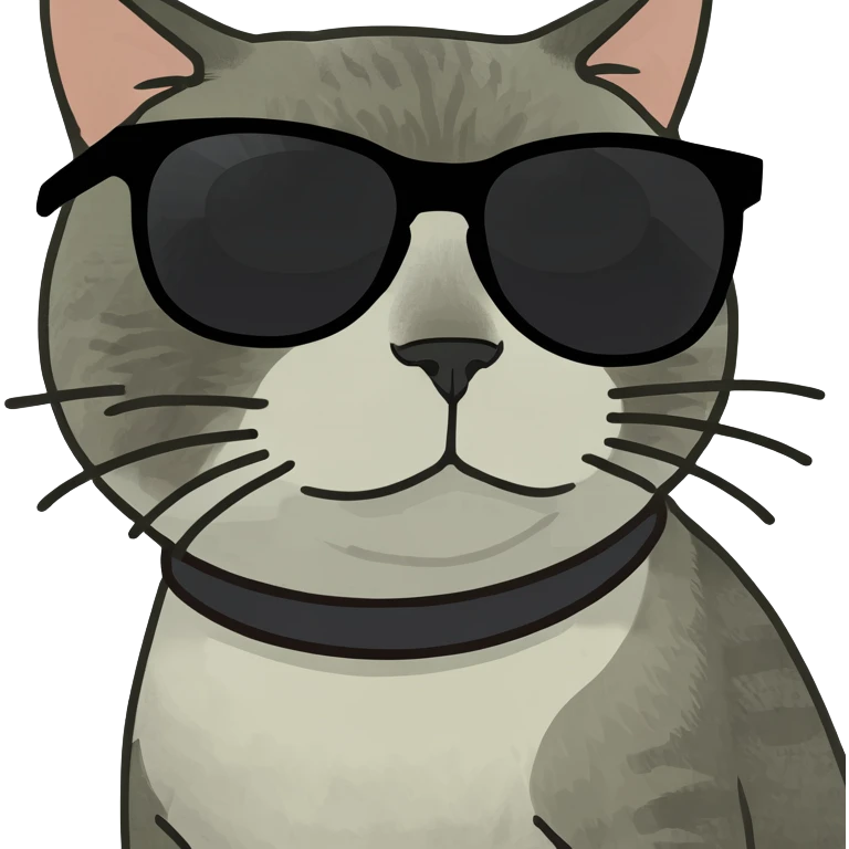Cat with sunglasses emoji