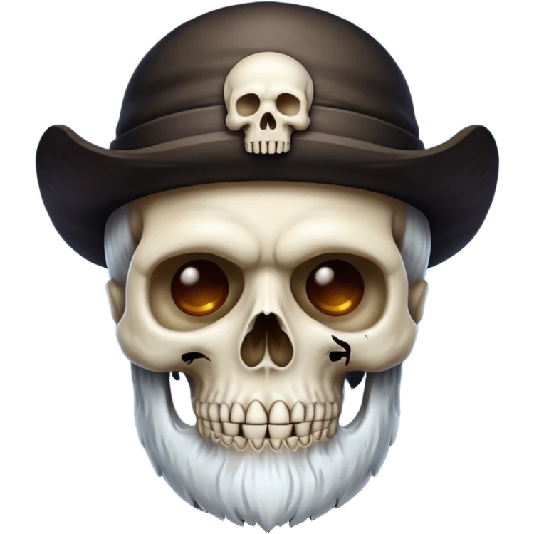 A beard skull emoji
