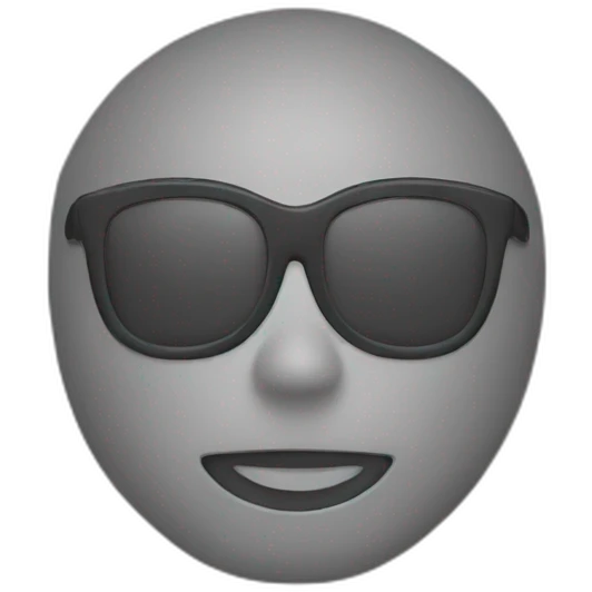 Black and white chat emoji