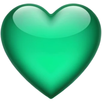 Emerald green heart emoji