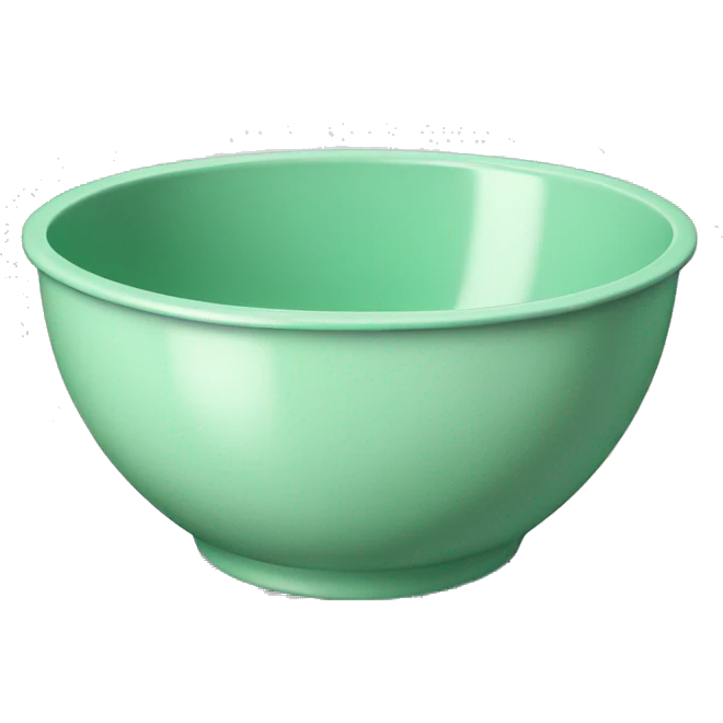 Realistic mint green mixing bowl  emoji