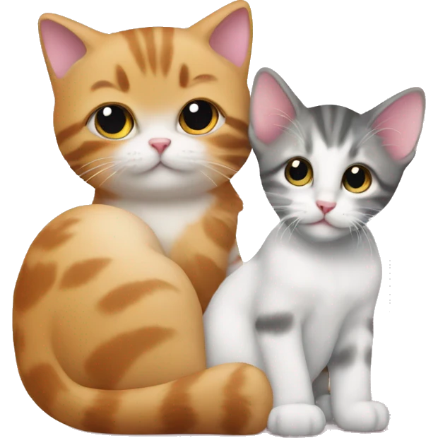 heart with a kitten beside it emoji