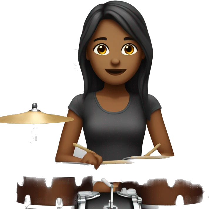 Drummer girl emoji