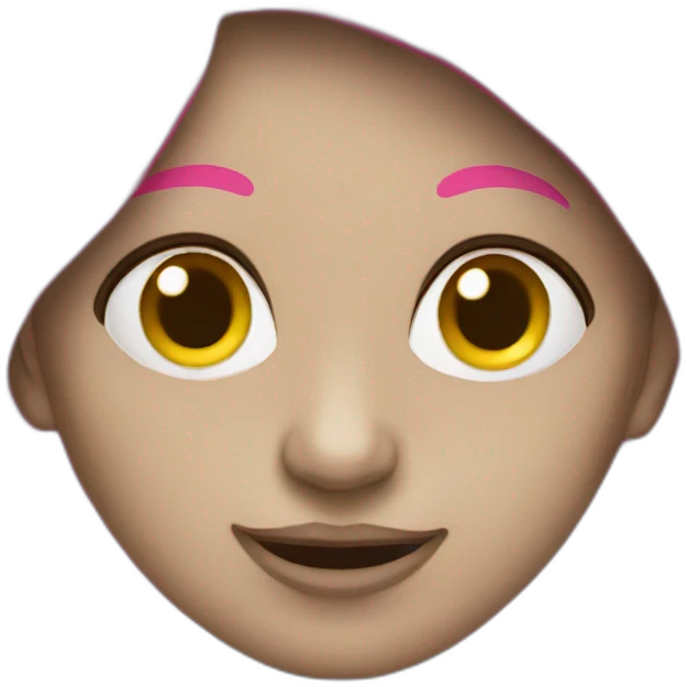 Pink lady troll emoji