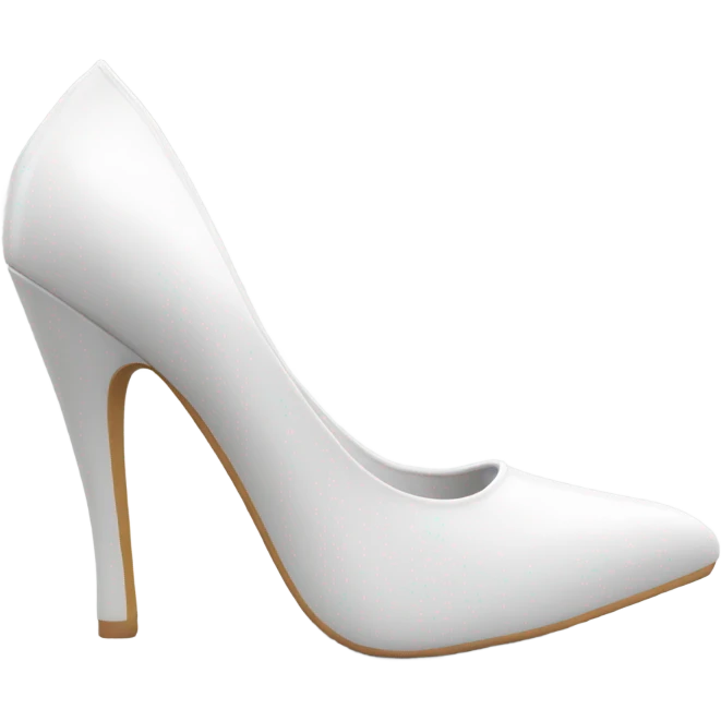 white latex mid heel shoe front emoji