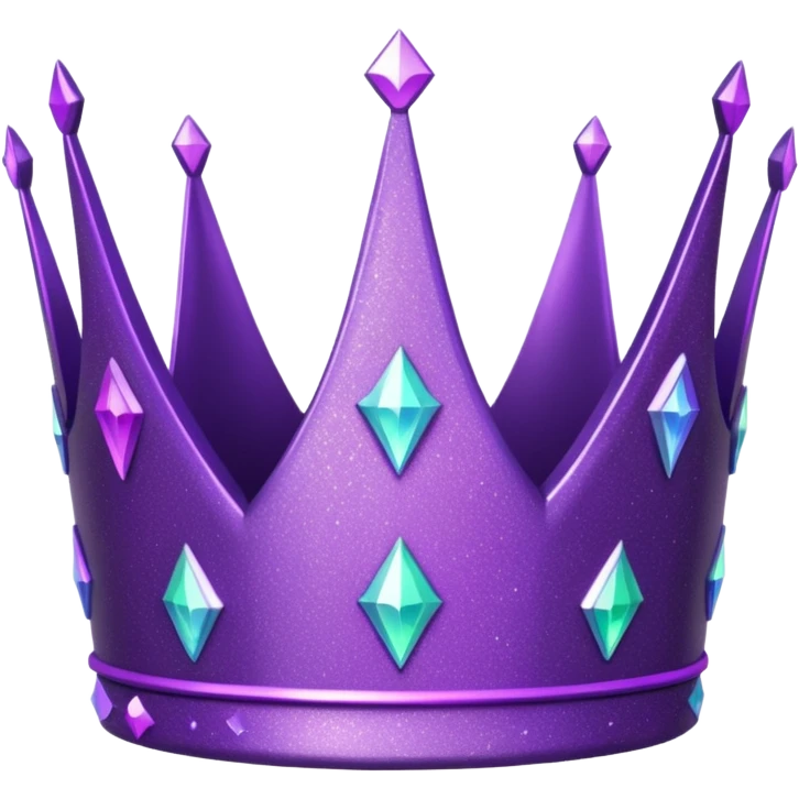 Purple Glitter Crown emoji