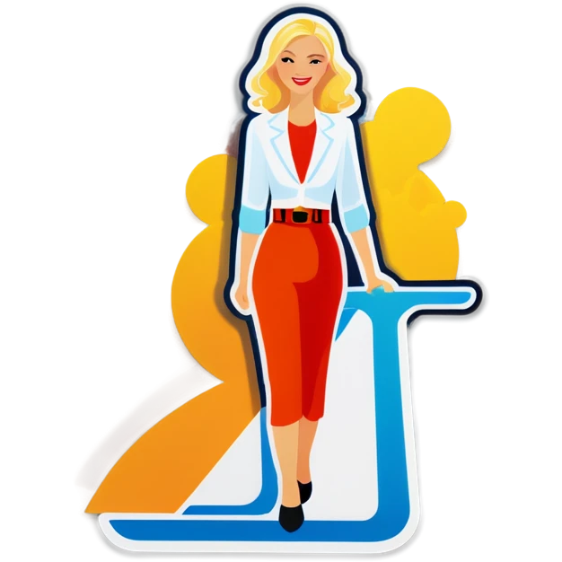 Blonde thin woman on a cruise ship  emoji