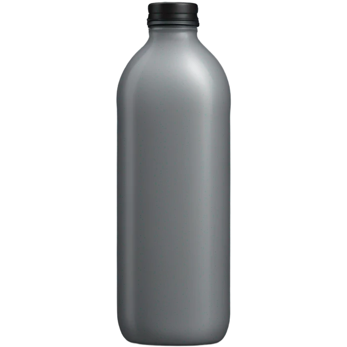 body wash in tall grey bottle that’s skinny in the middle only with black flip lid emoji