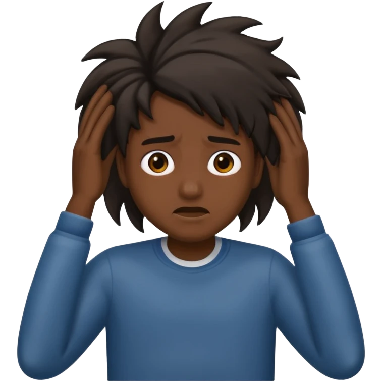 کسی که موهای خود را می کشد emoji