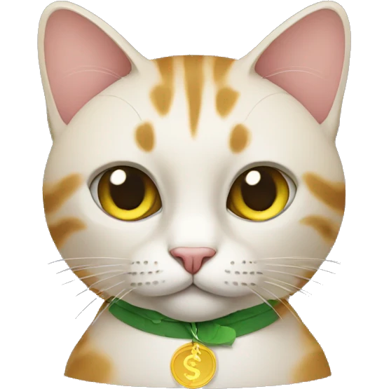 Cat with money emoji