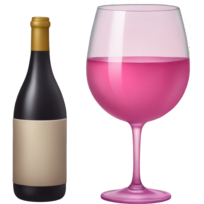 pink glass of wine  emoji