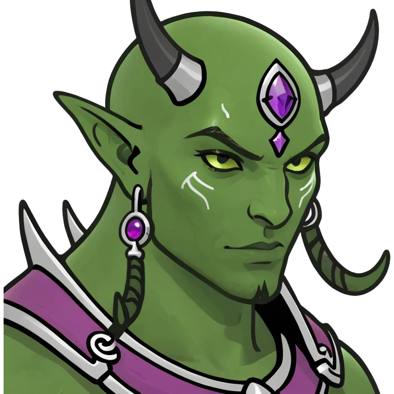 meme emoji of a blissful face rub character with Slaanesh-inspired jewelry and markings, decadent luxurious vibe, pastel colors emoji
