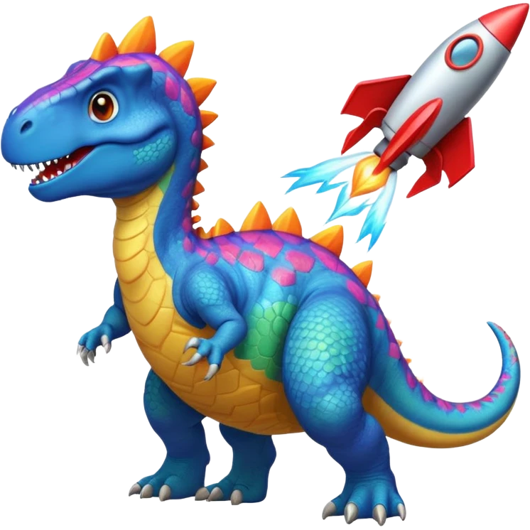 Dinosaurs with Rockets emoji