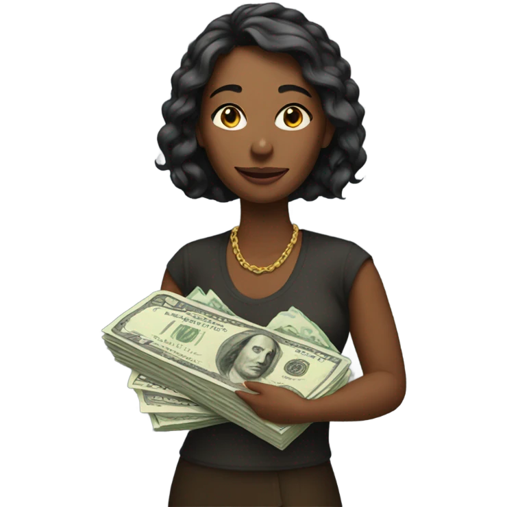 women with money emoji