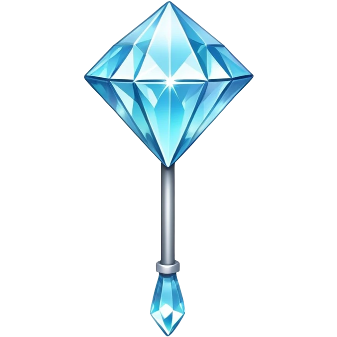 diamond minecraft hoe with sparkles emoji