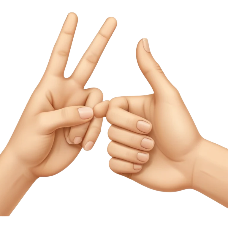 Uma mão apontando com o dedo indicador pra palma de outra mão  emoji