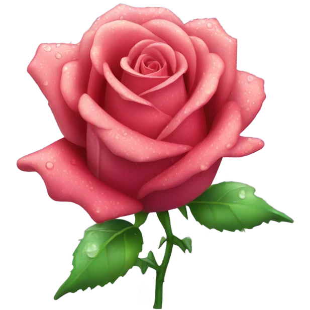 Rose with water  emoji
