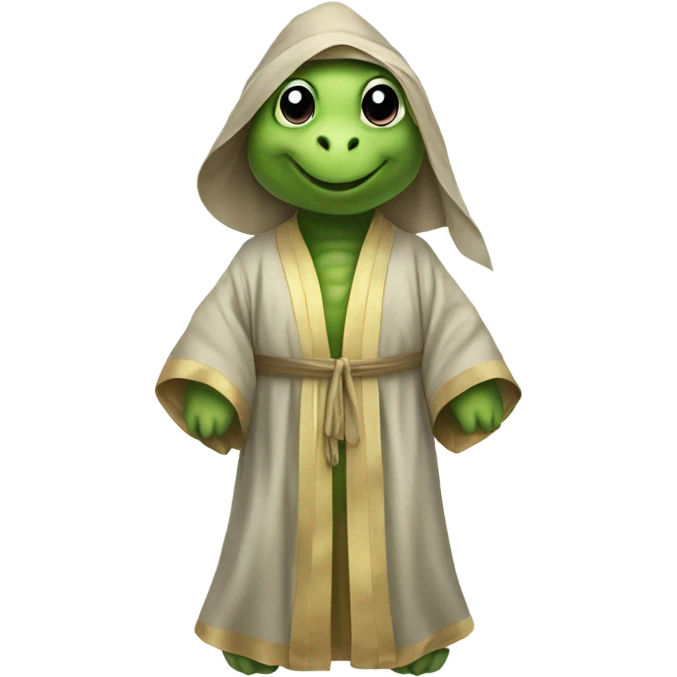 A turtle wearing a robe emoji