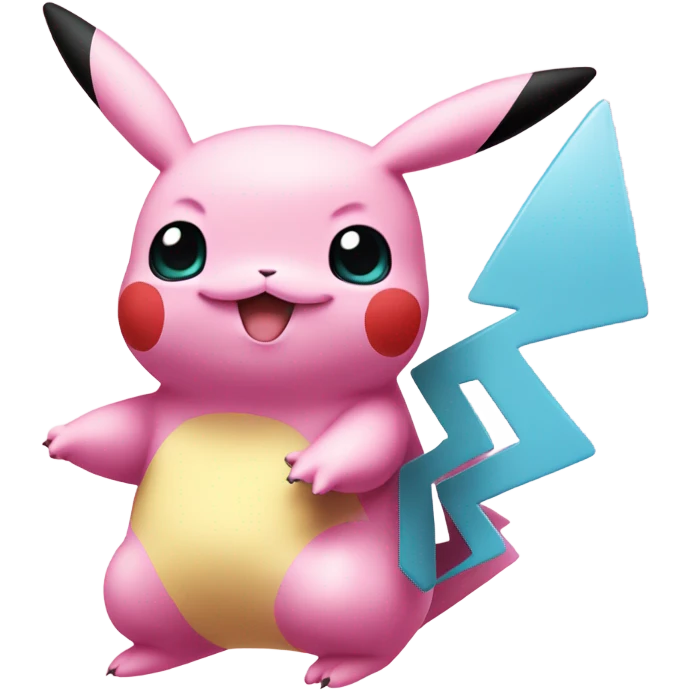 Pink pikachu with pink squirtle emoji