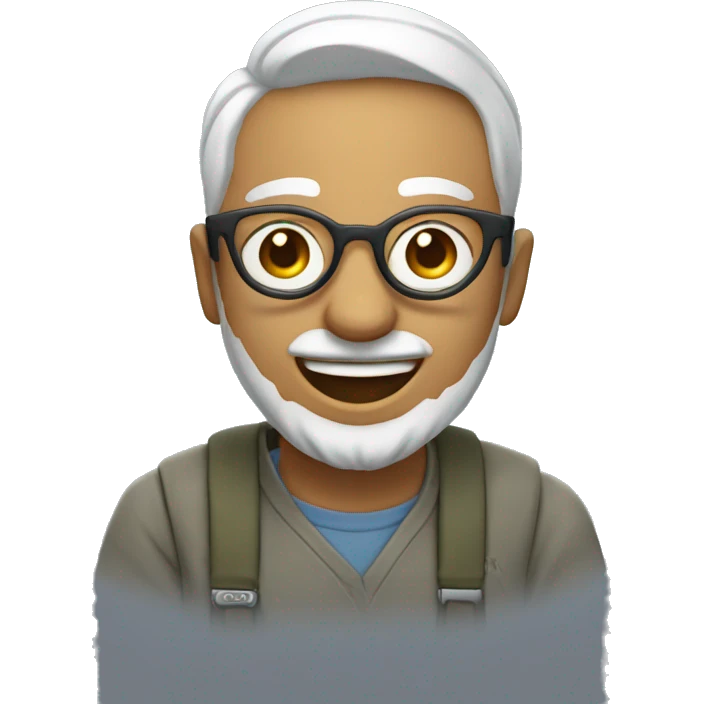 Árabe con lentes sonrriendo emoji