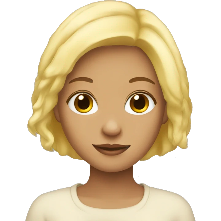 Cozy blonde girl emoji
