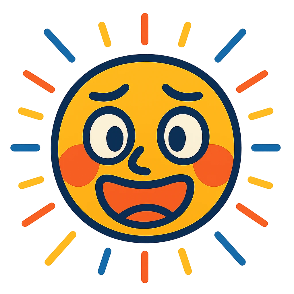 expressive face projecting feelings with radiating lines and vibrant colors emoji