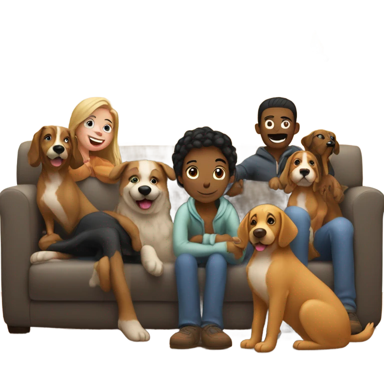 sitting on couch with dogs in front of fire in fireplace emoji