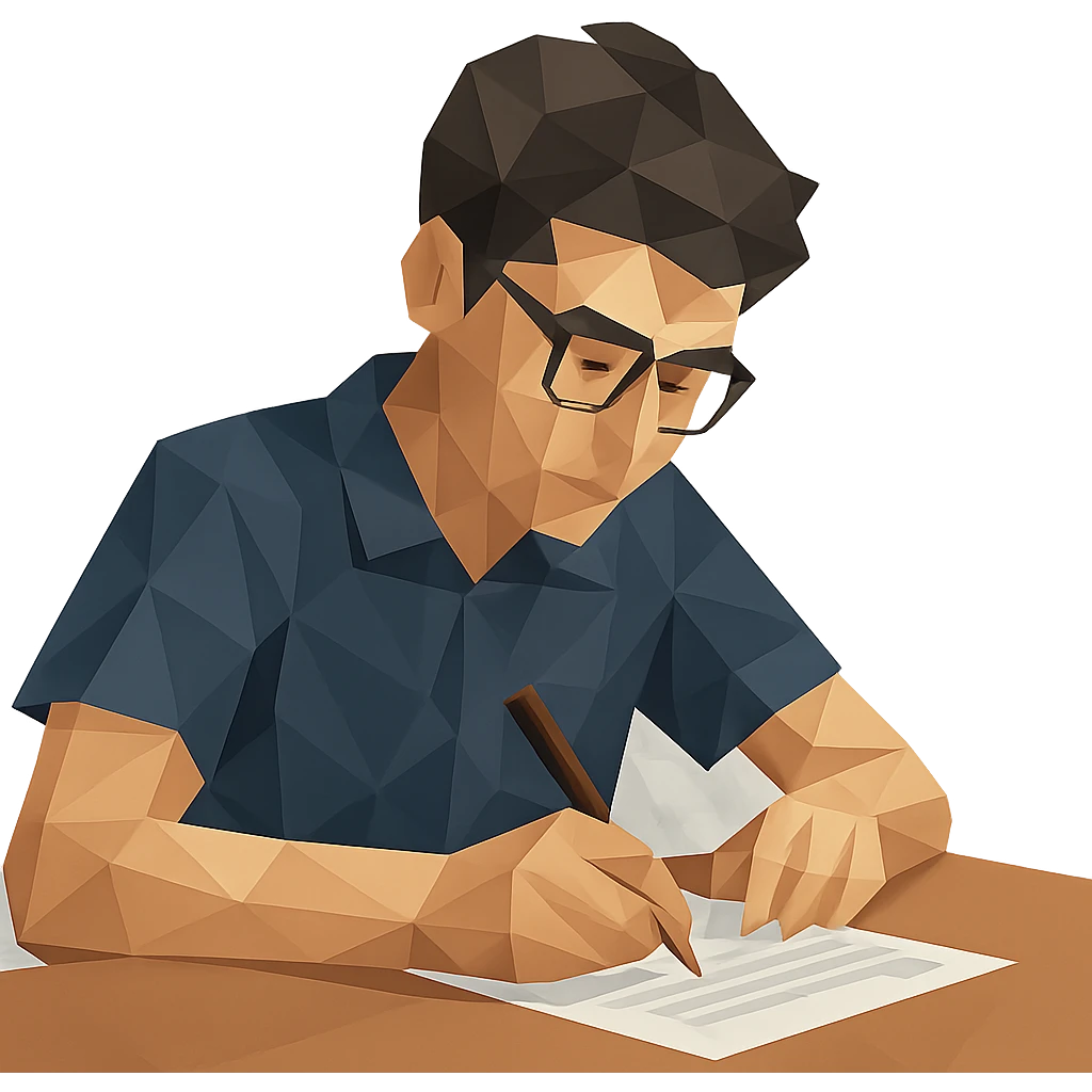 student writing a scientific paper emoji