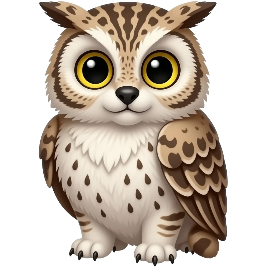 Кот-сова emoji