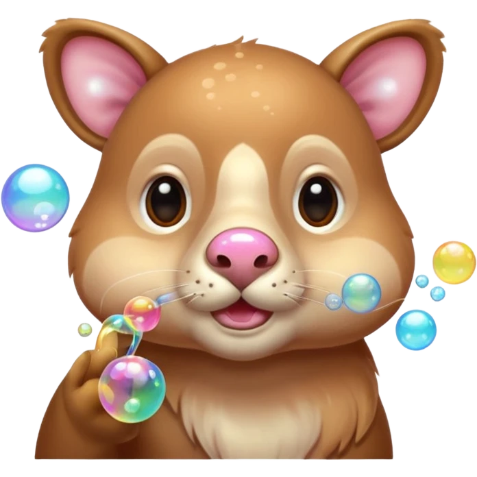 animale blowing bubbles emoji