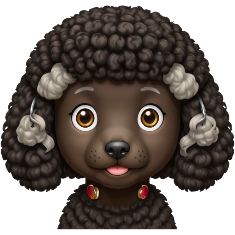 Black Poodle sitting emoji